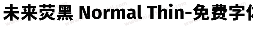 未来荧黑 Normal Thin字体转换